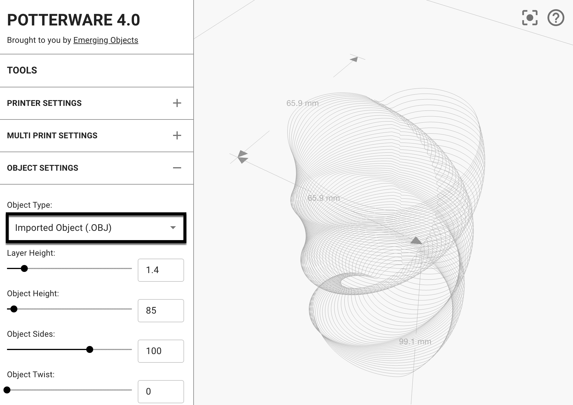 Object Settings | POTTERWARE Documentation